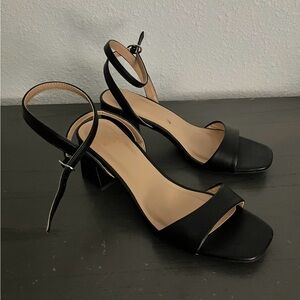 a new day Black Strappy Heels